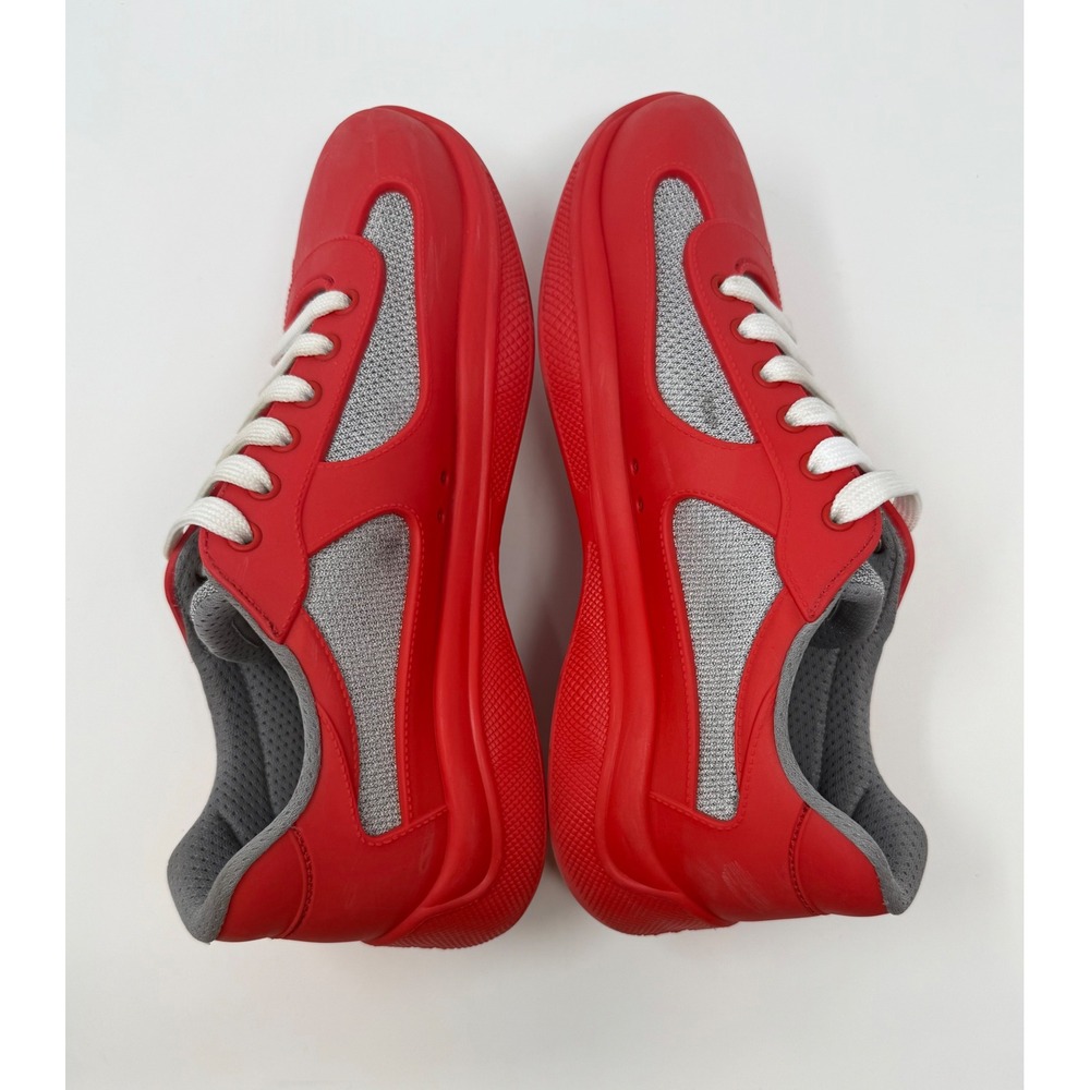 Prada Americas Cup Rubber Sneaker Red Size 8 US 7 Prada - Picture 4 of 8